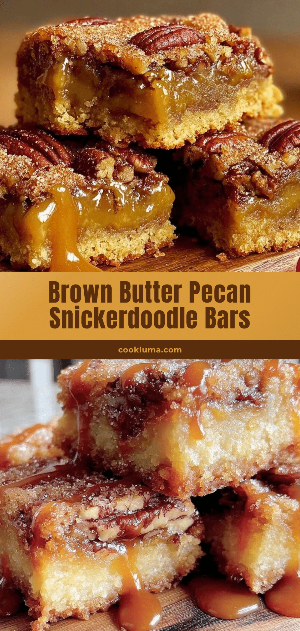 brown butter pecan snickerdoodle bars recipe