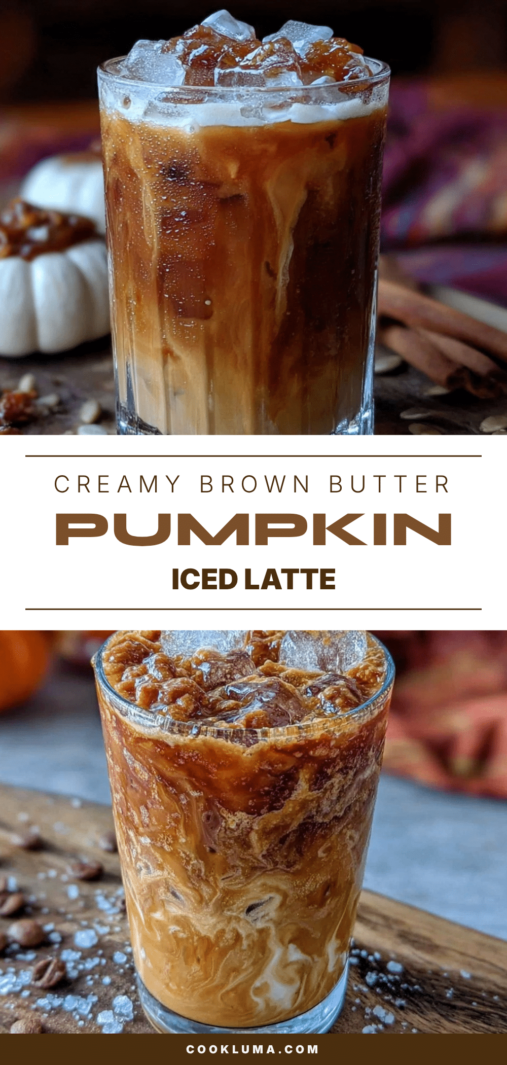 brown butter pumpkin cold foam iced latte recipe