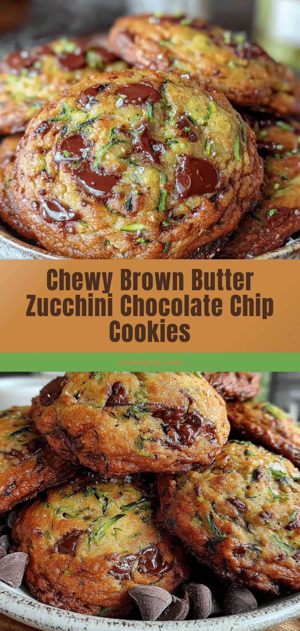 brown butter zucchini chocolate chip cookies recipe