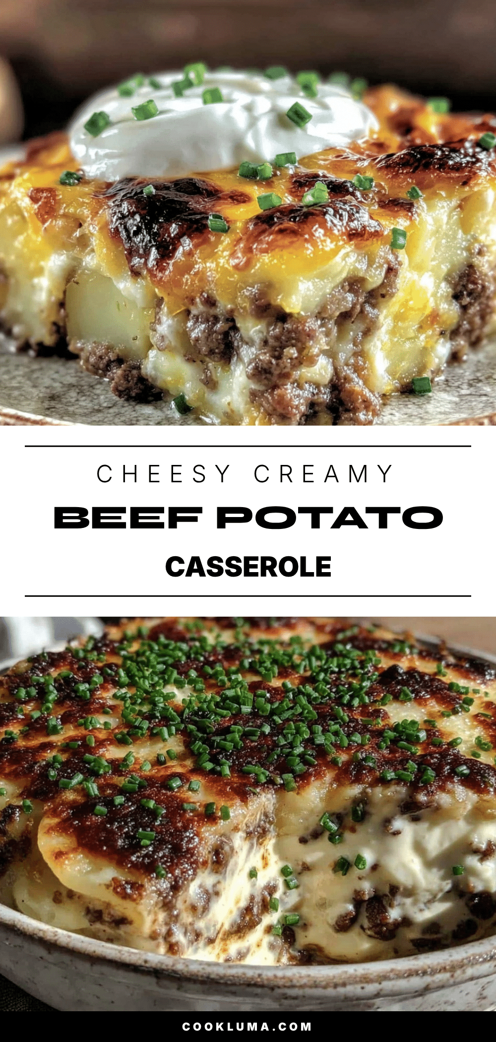 cheesy ground beef and potato casserole recipe