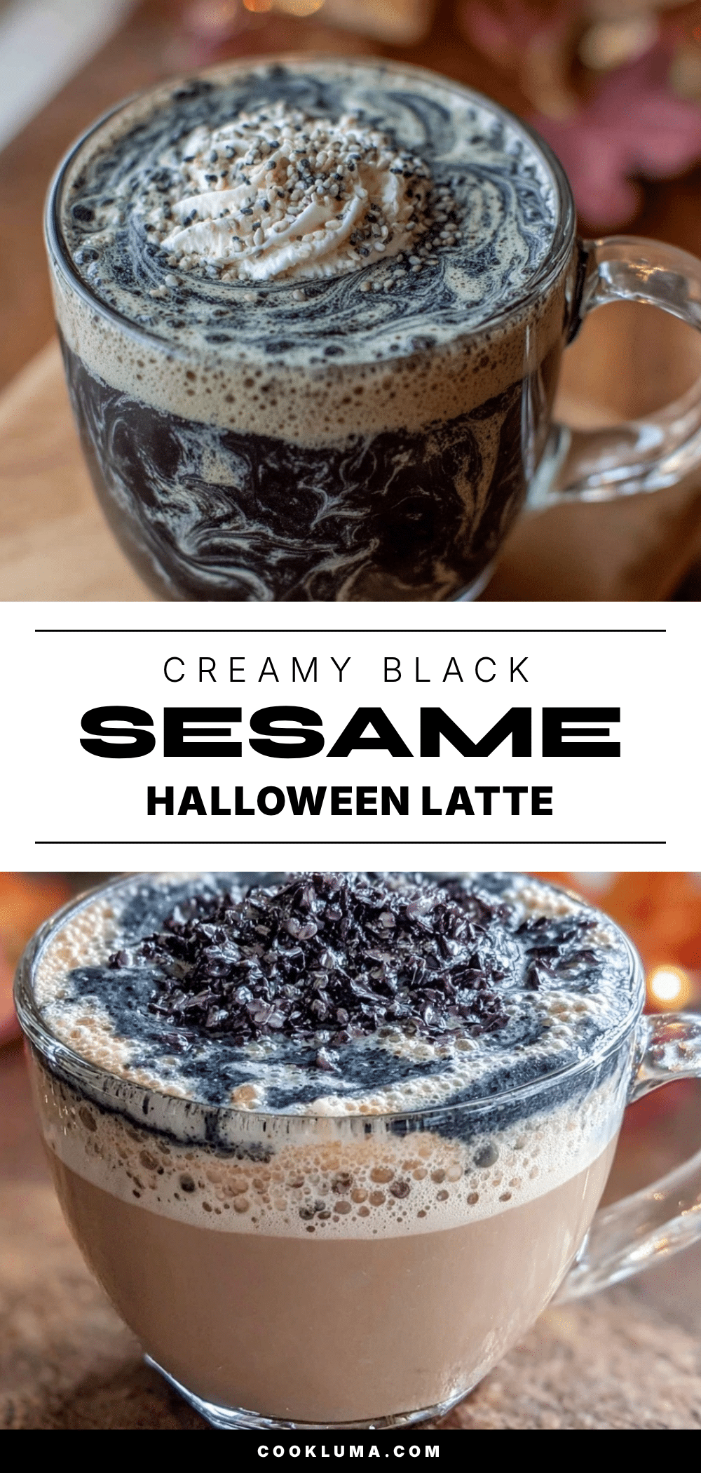 creamy black sesame latte recipe