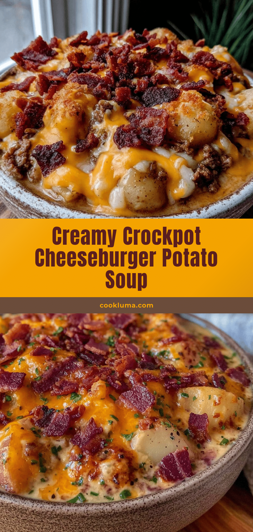 creamy crockpot cheeseburger potato soup recipe