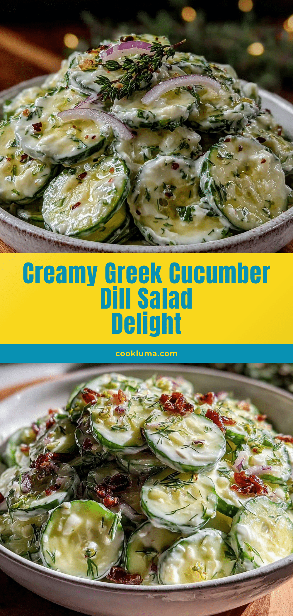 creamy Greek cucumber dill salad recipe