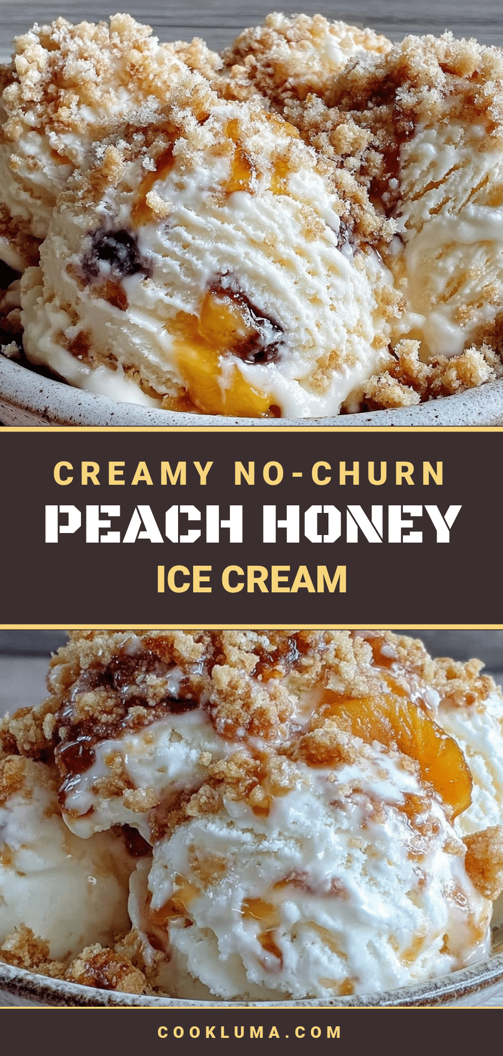 creamy no-churn peach honey ice cream recipe