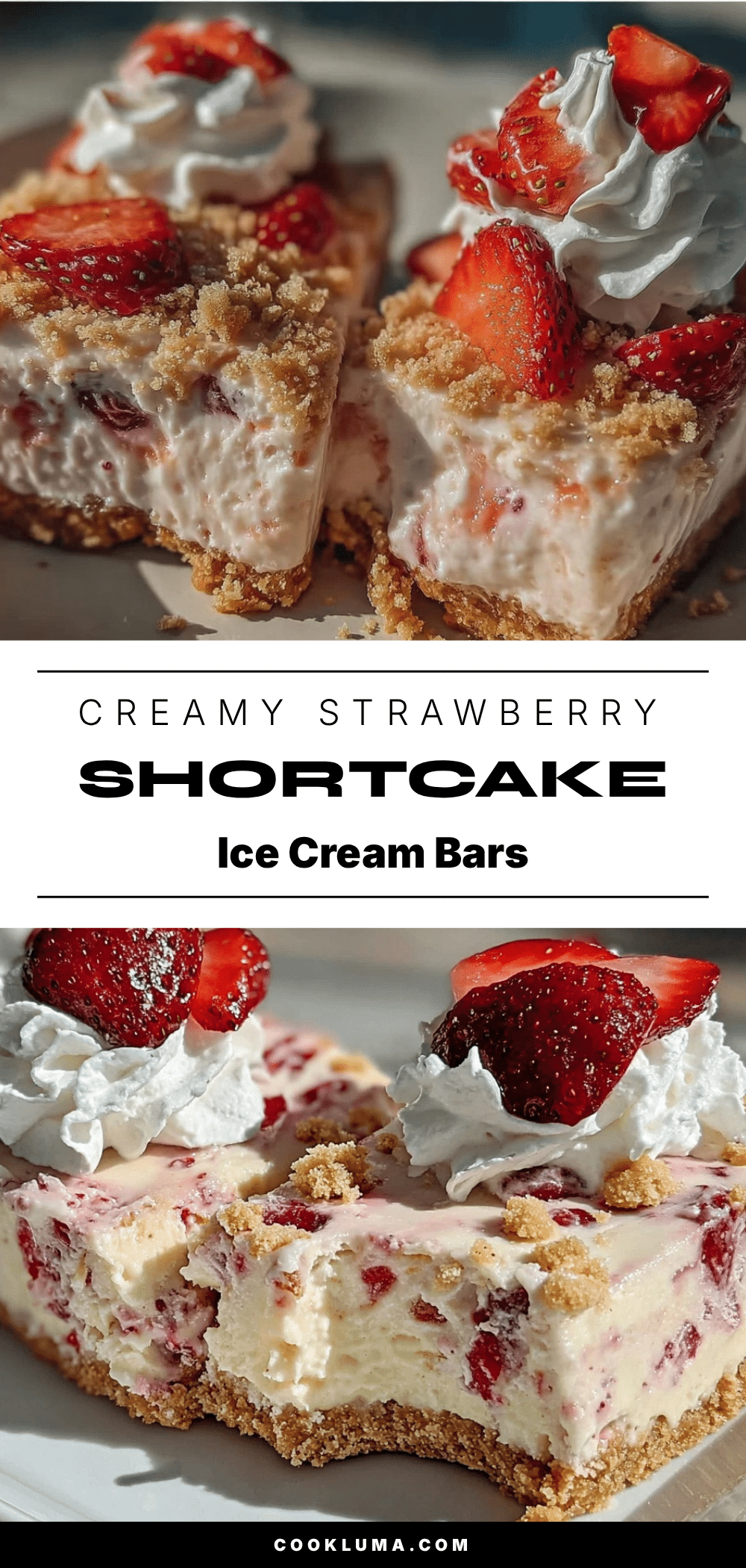 creamy strawberry shortcake ice cream bars recipe