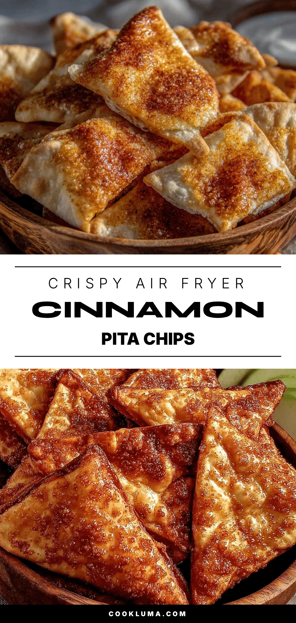 crispy air fryer cinnamon pita chips recipe