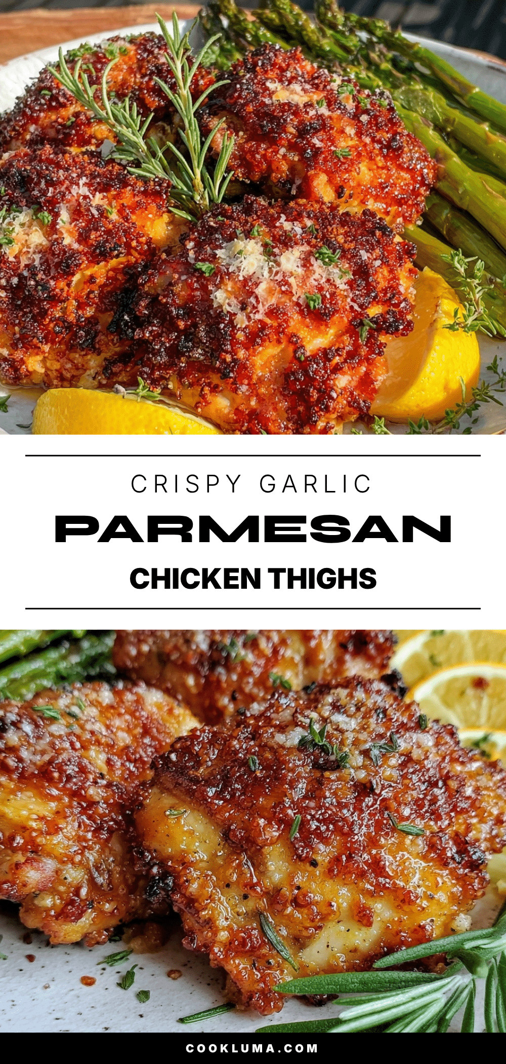crispy baked parmesan garlic chicken thighs recipe