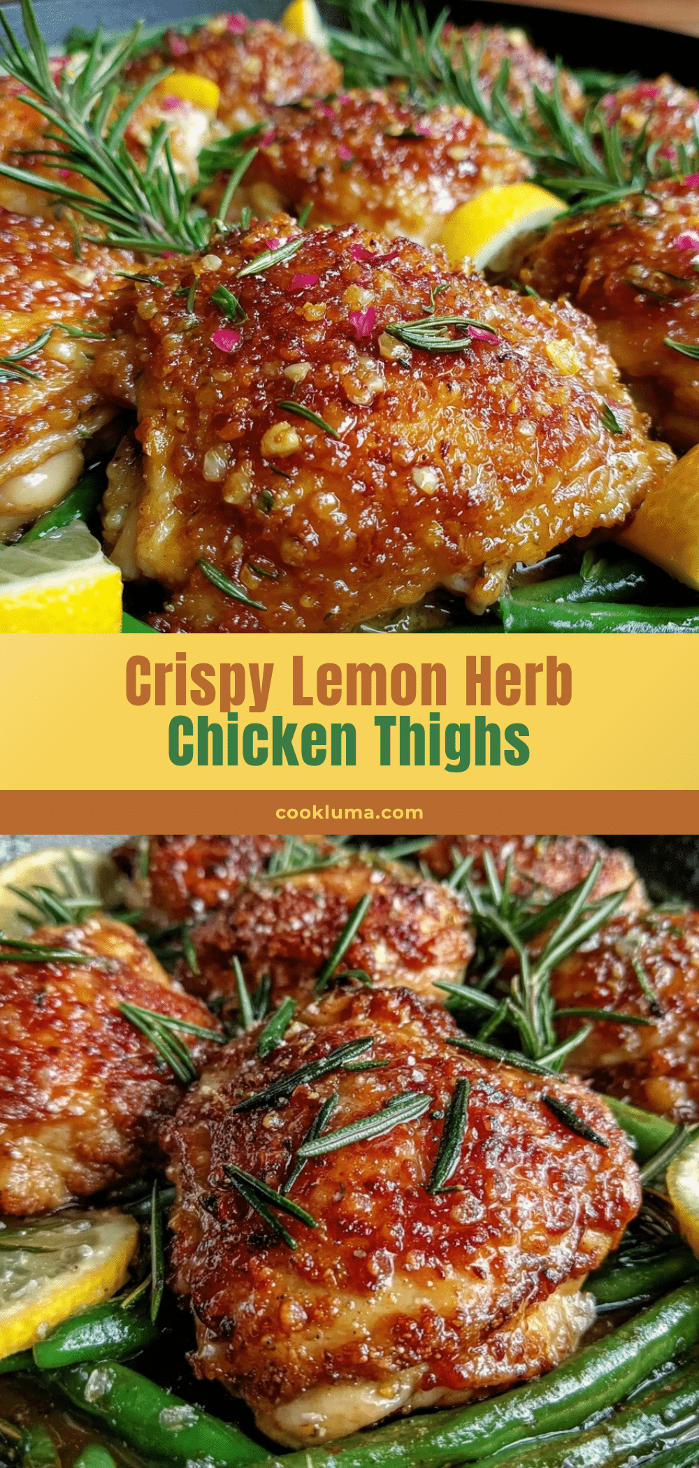 crispy one-pan lemon herb chicken thighs recipe