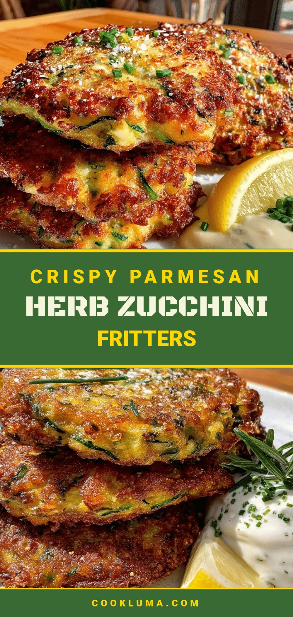 crispy parmesan herb zucchini fritters recipe