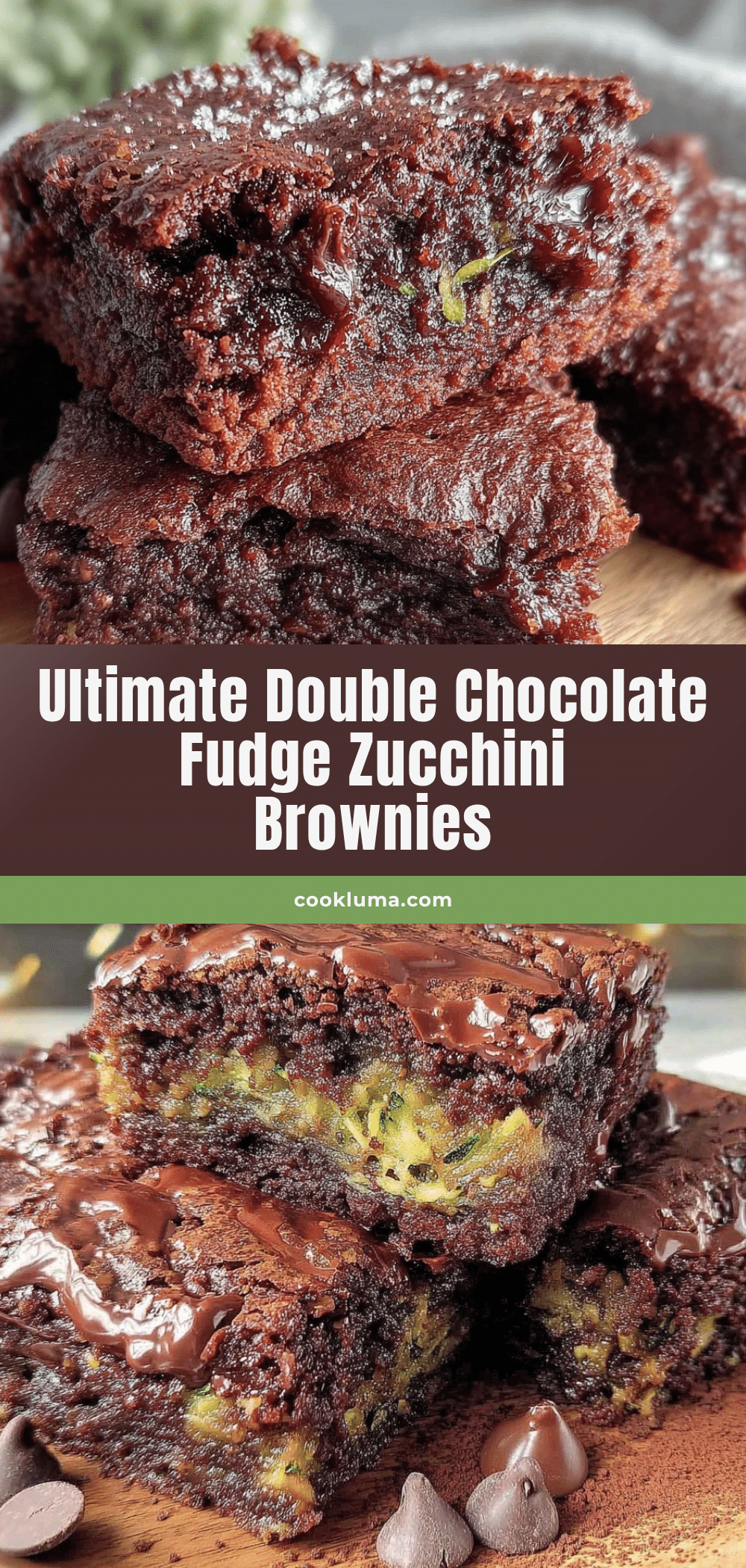 double chocolate fudge zucchini brownies recipe