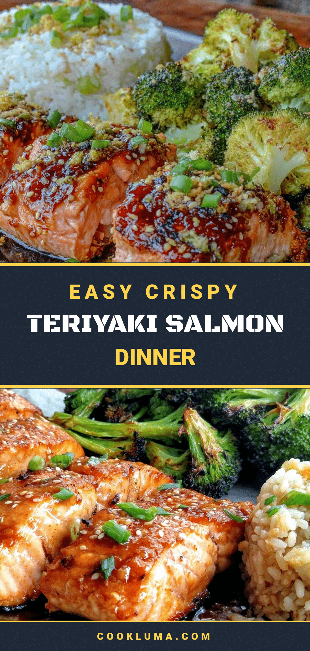 Easy Crispy Teriyaki Salmon Sheet Pan Dinner recipe