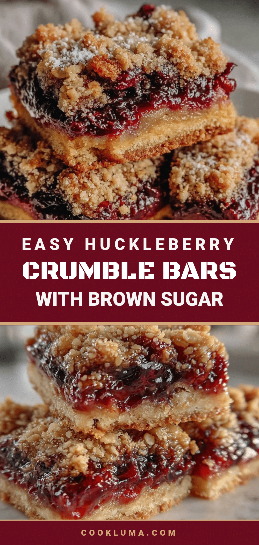 easy huckleberry crumble bars recipe