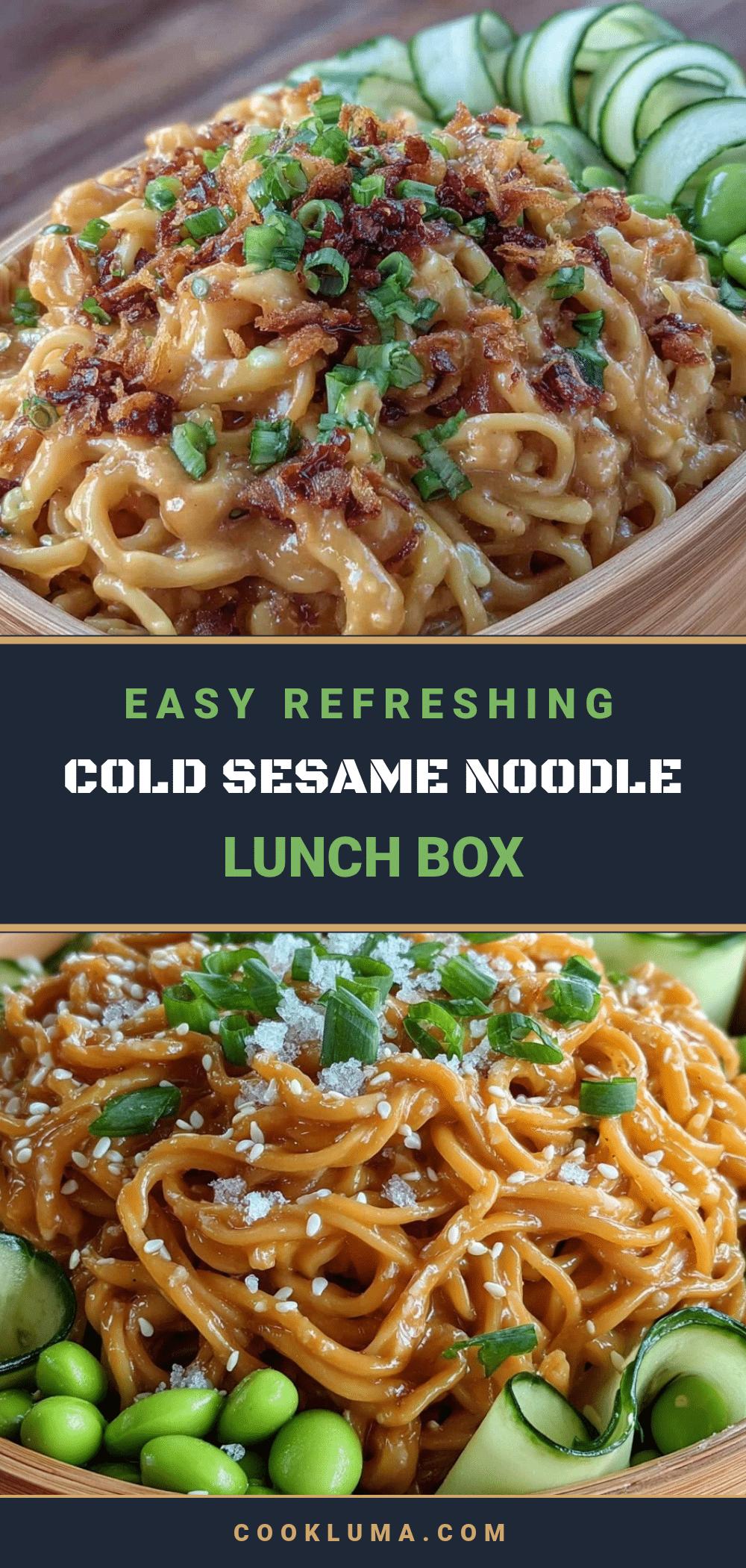 fresh cold sesame noodle lunch box recipe