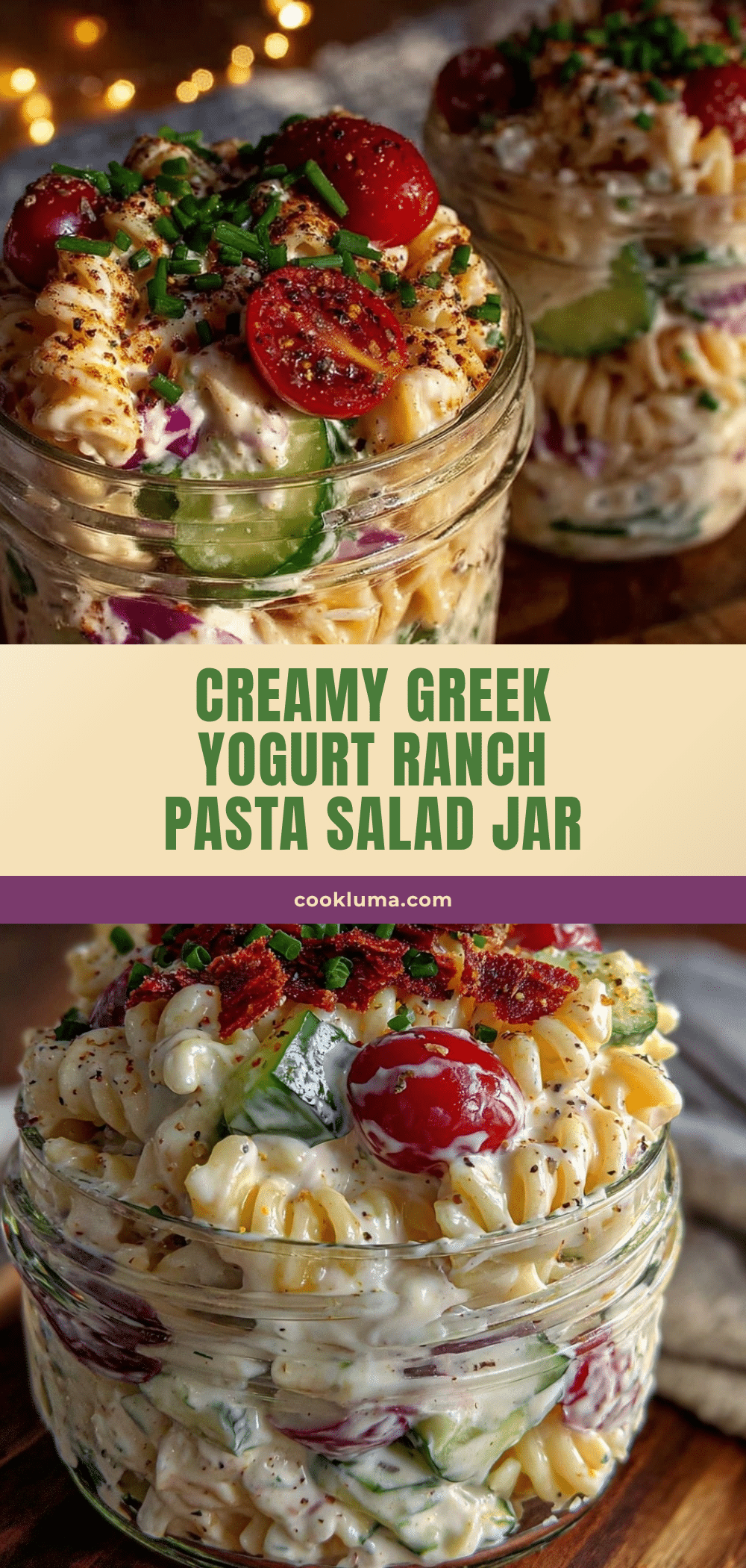 fresh greek yogurt ranch pasta salad recipe