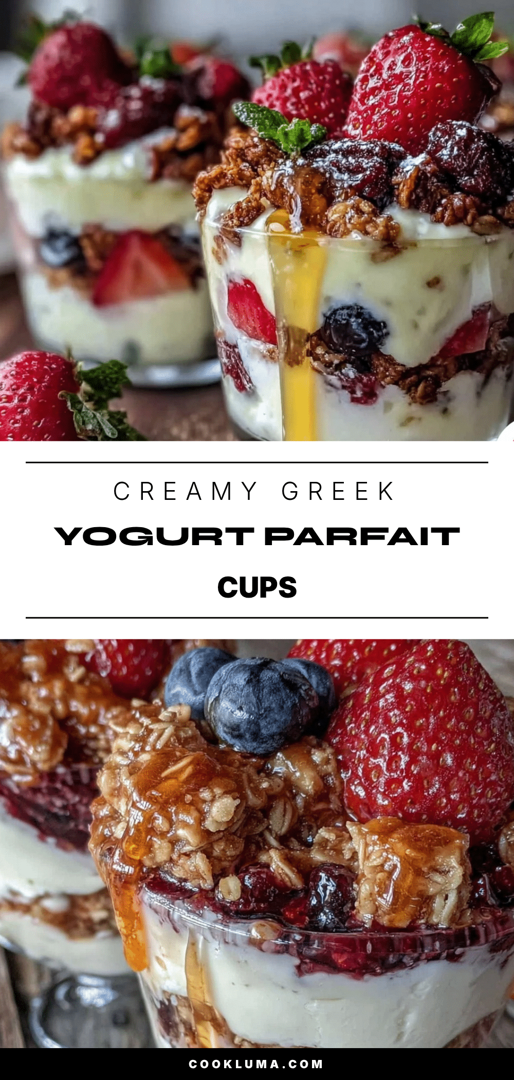 Greek Yogurt Parfait Cups recipe