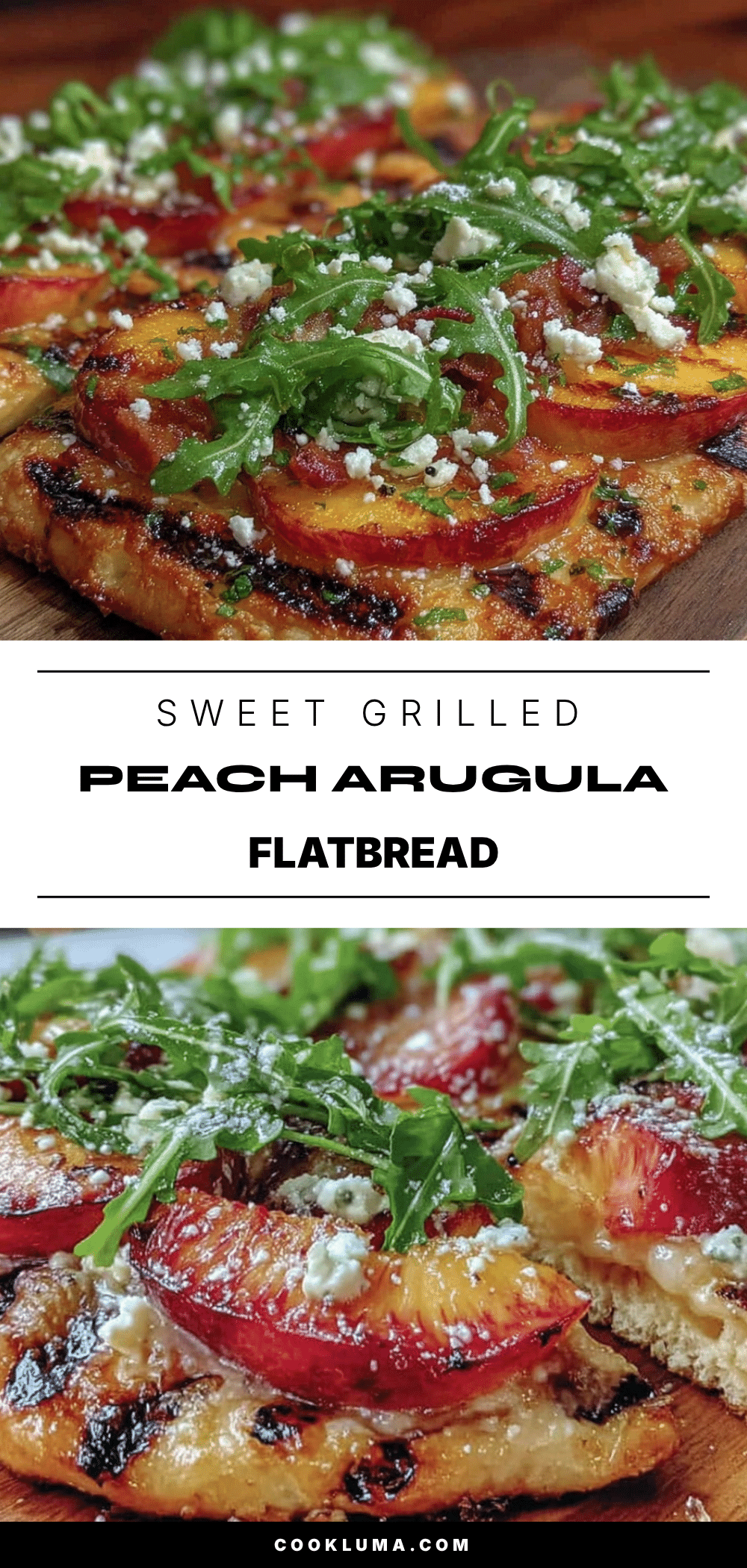 grilled peach and arugula flatbread recipe