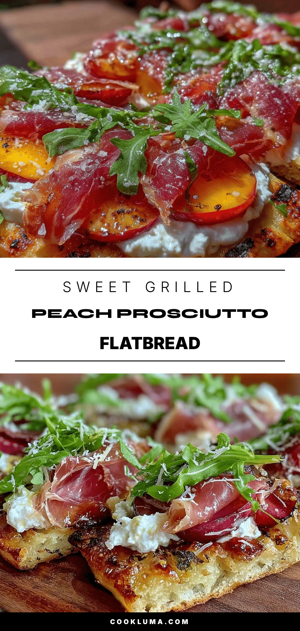 grilled peach and prosciutto flatbread recipe
