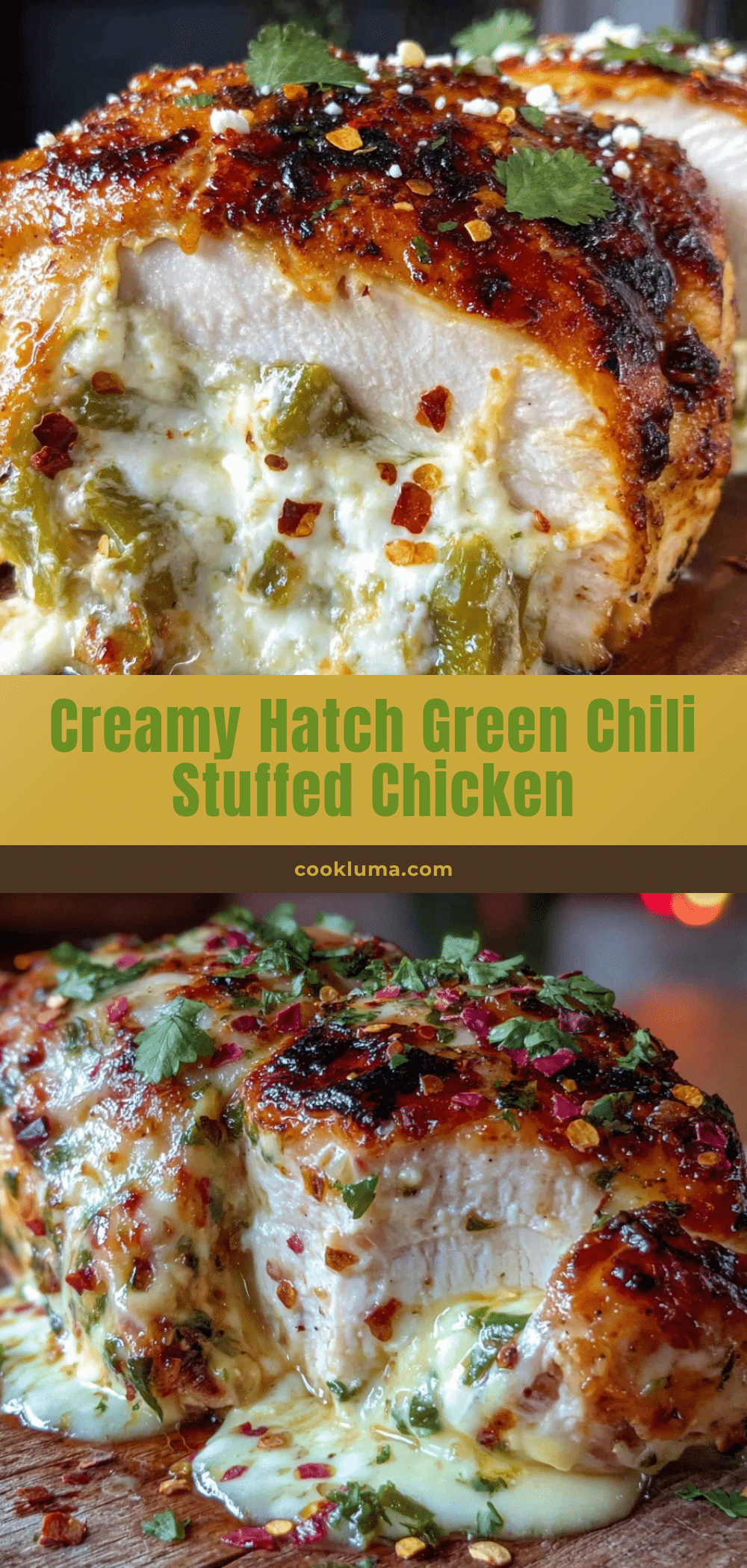 Hatch green chili cream cheese stuffed chicken breast recipe