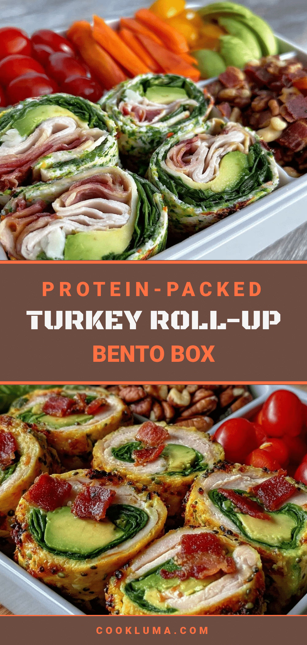 healthy high-protein turkey roll-up bento box recipe