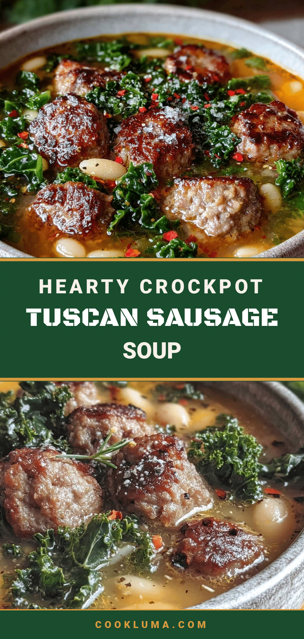 hearty white bean and kale tuscan soup with italian sausage recipe