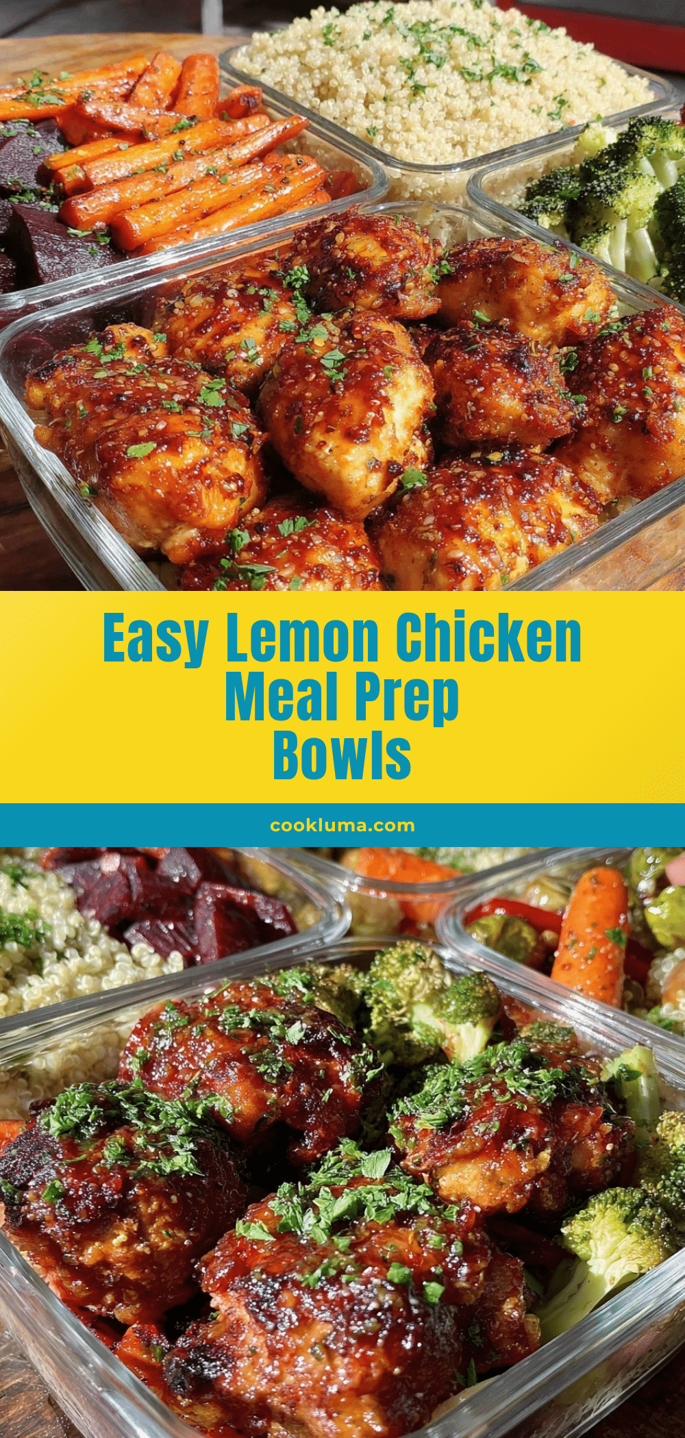 lemon chicken meal prep bowls recipe