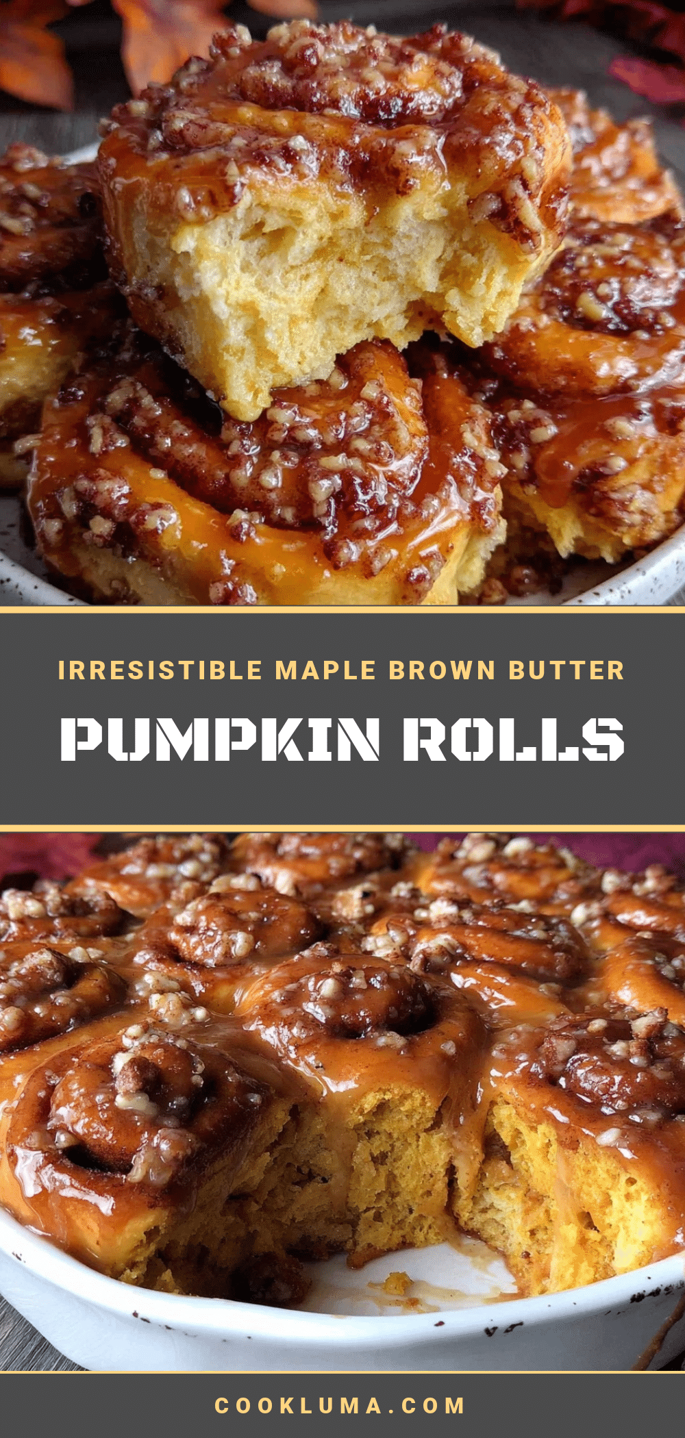 maple brown butter pumpkin cinnamon rolls recipe