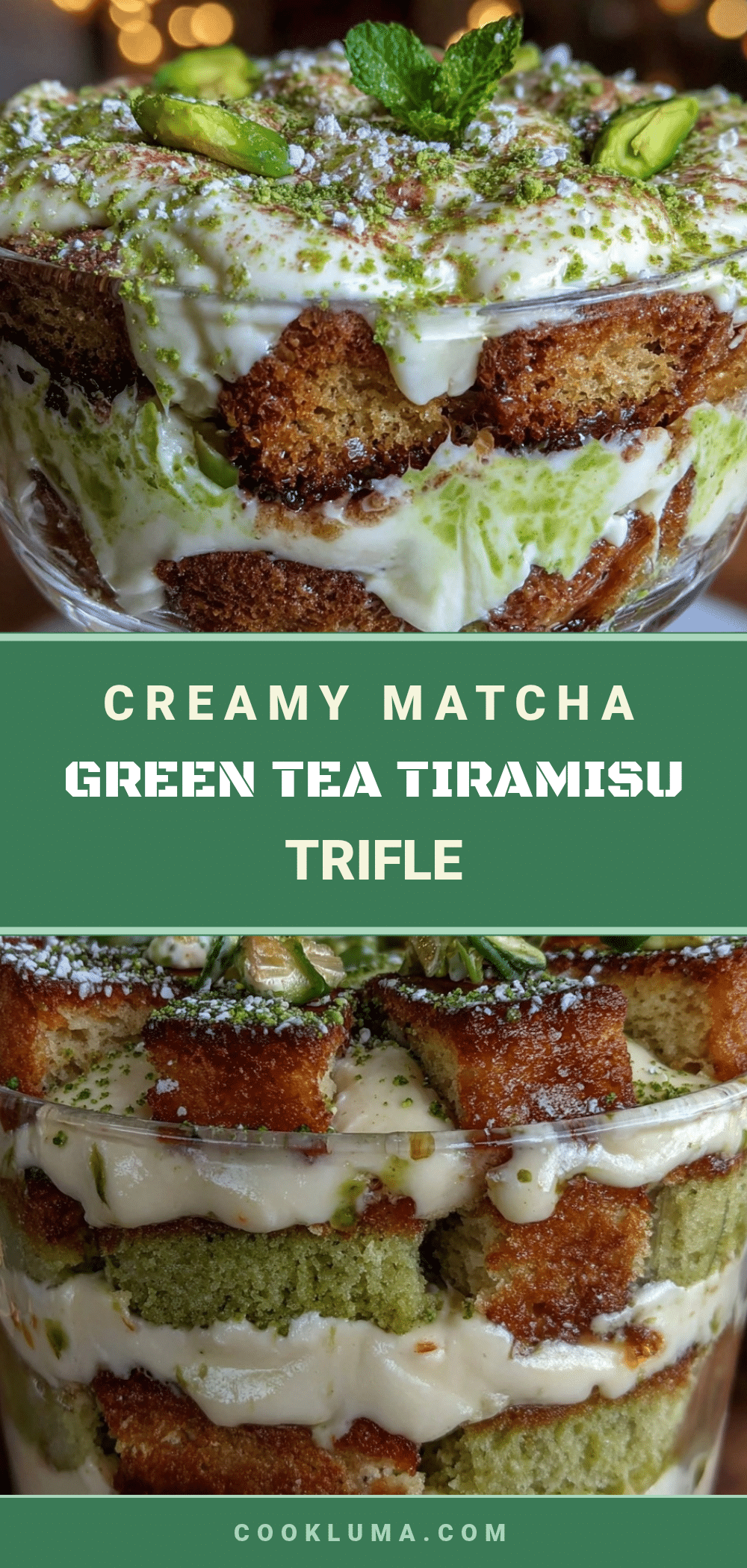 matcha green tea tiramisu trifle recipe