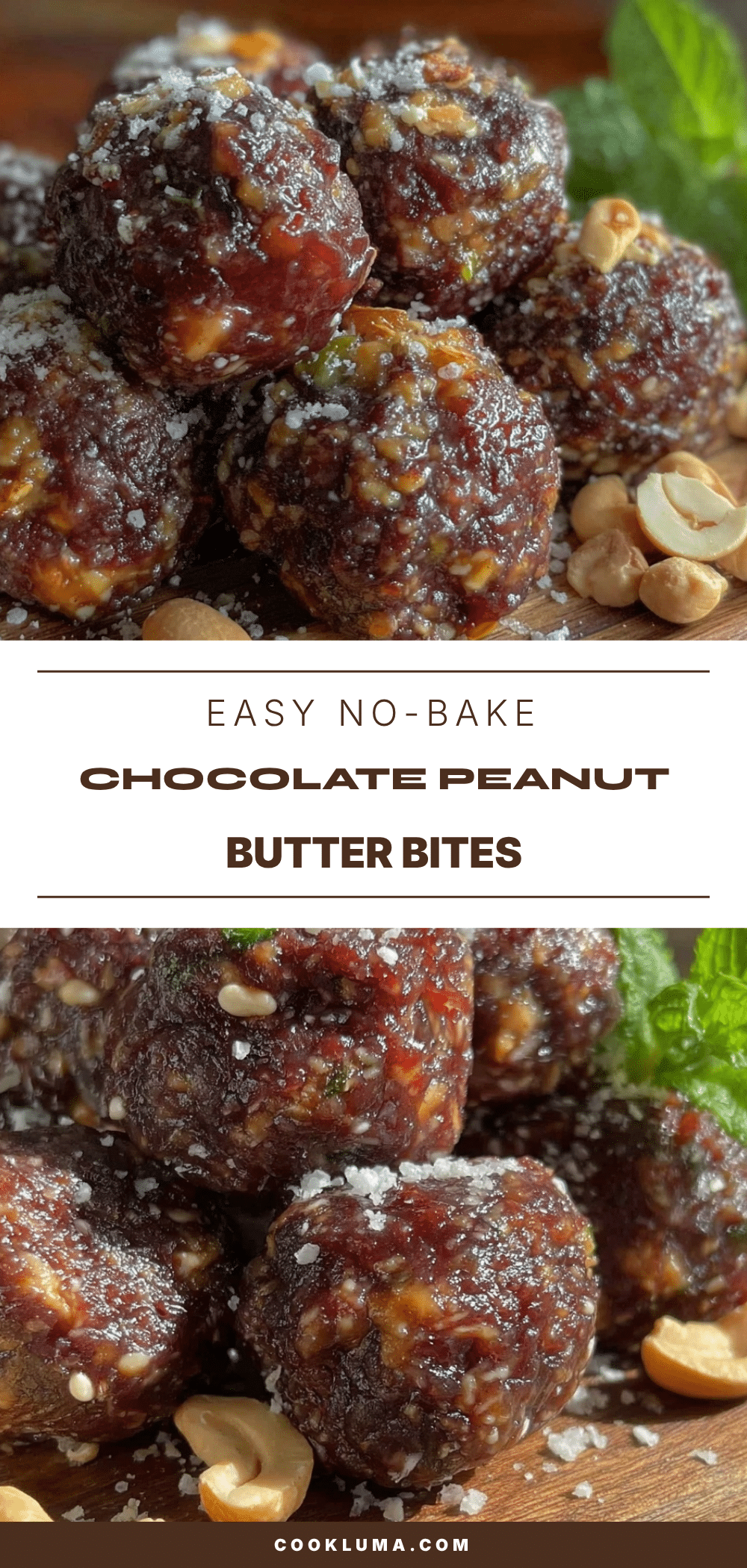 no-bake chocolate peanut butter energy balls recipe