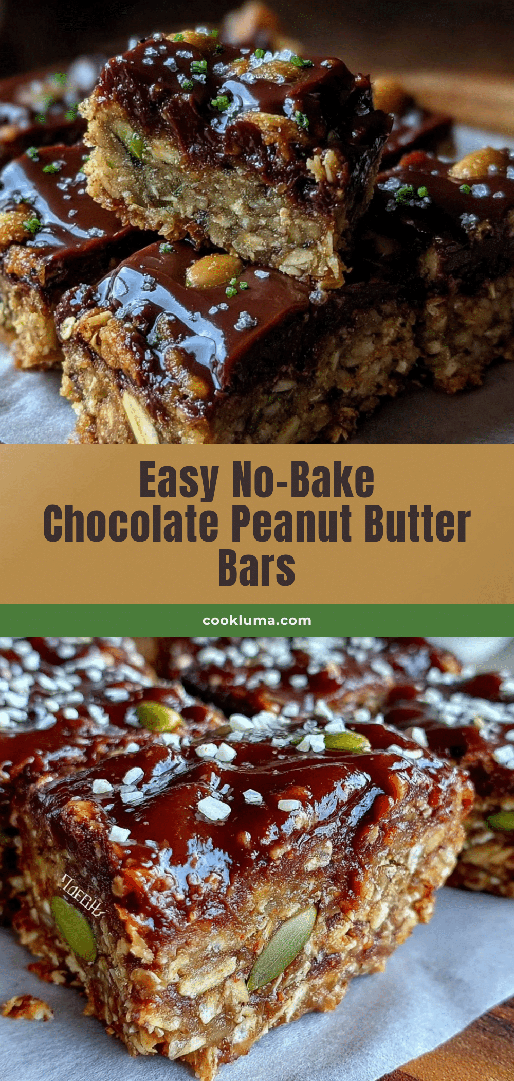 no-bake chocolate peanut butter granola bars recipe
