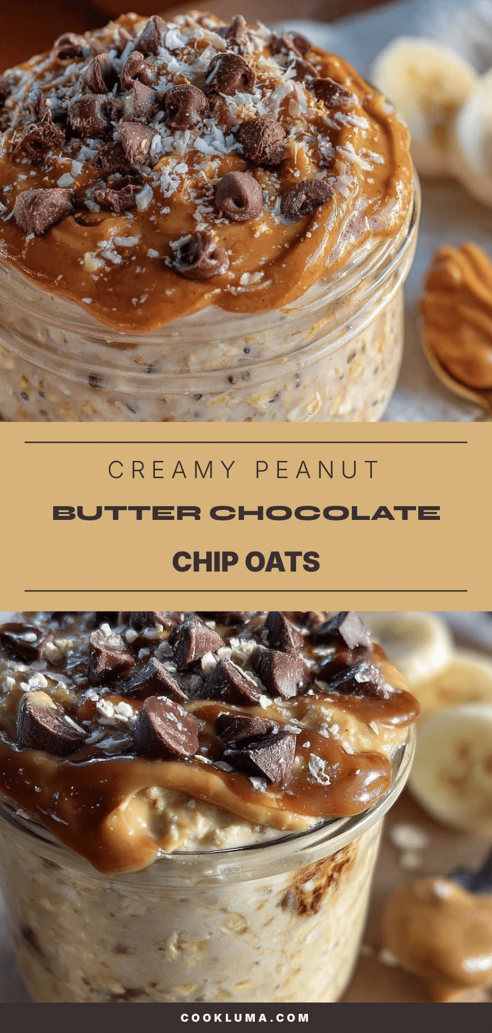 peanut butter chocolate chip overnight oats recipe