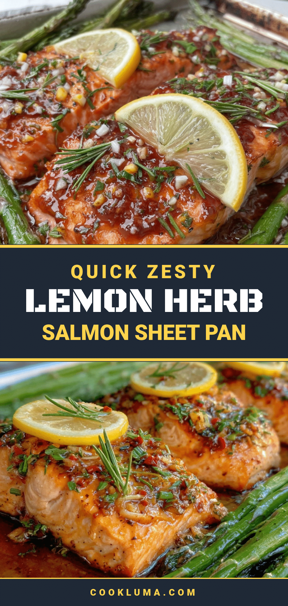 quick lemon herb salmon sheet pan dinner recipe