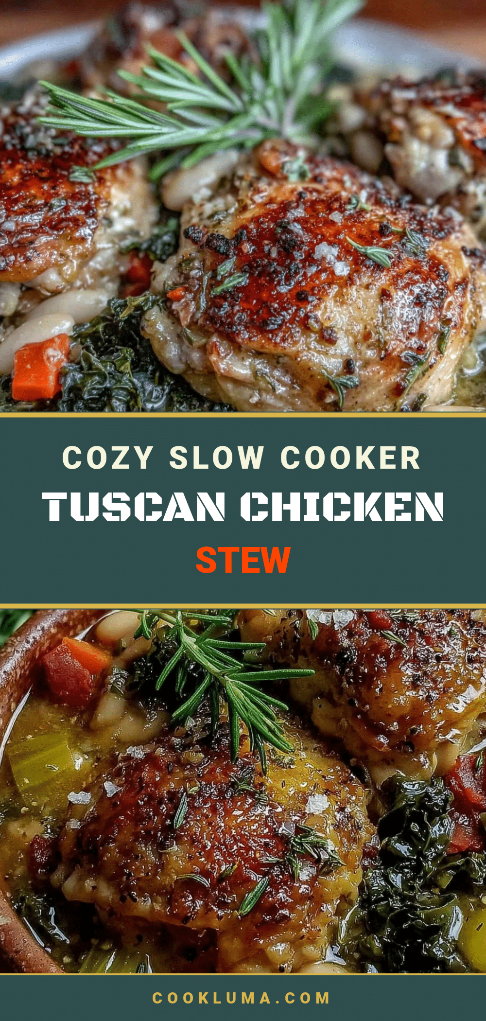 slow cooker tuscan white bean and kale chicken stew recipe