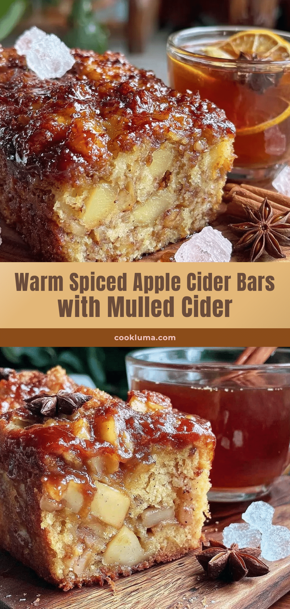 spiced apple cider bars recipe