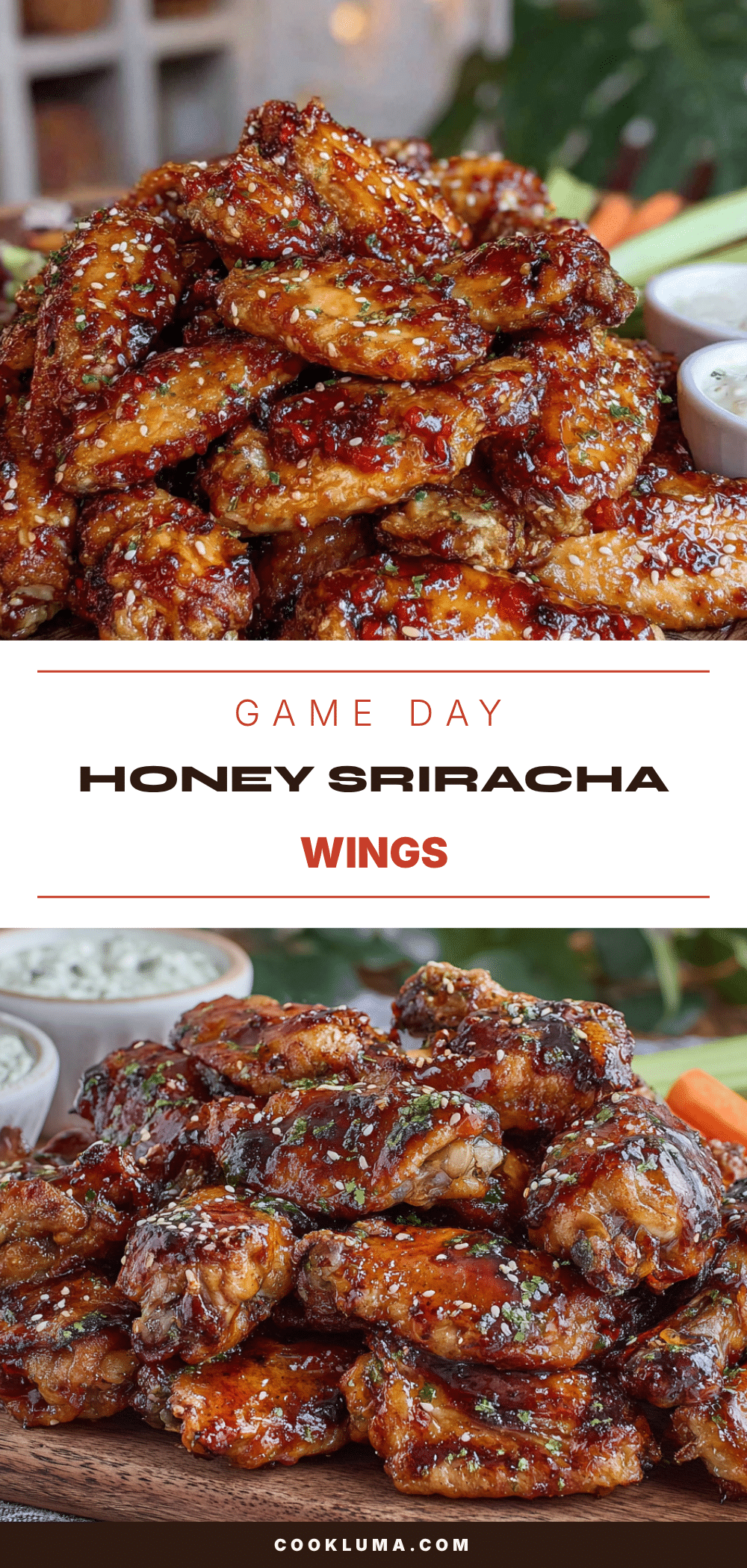 crispy honey sriracha baked chicken wings recipe
