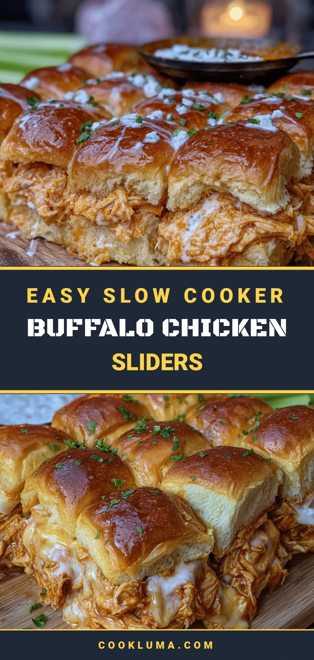 crockpot buffalo chicken sliders recipe
