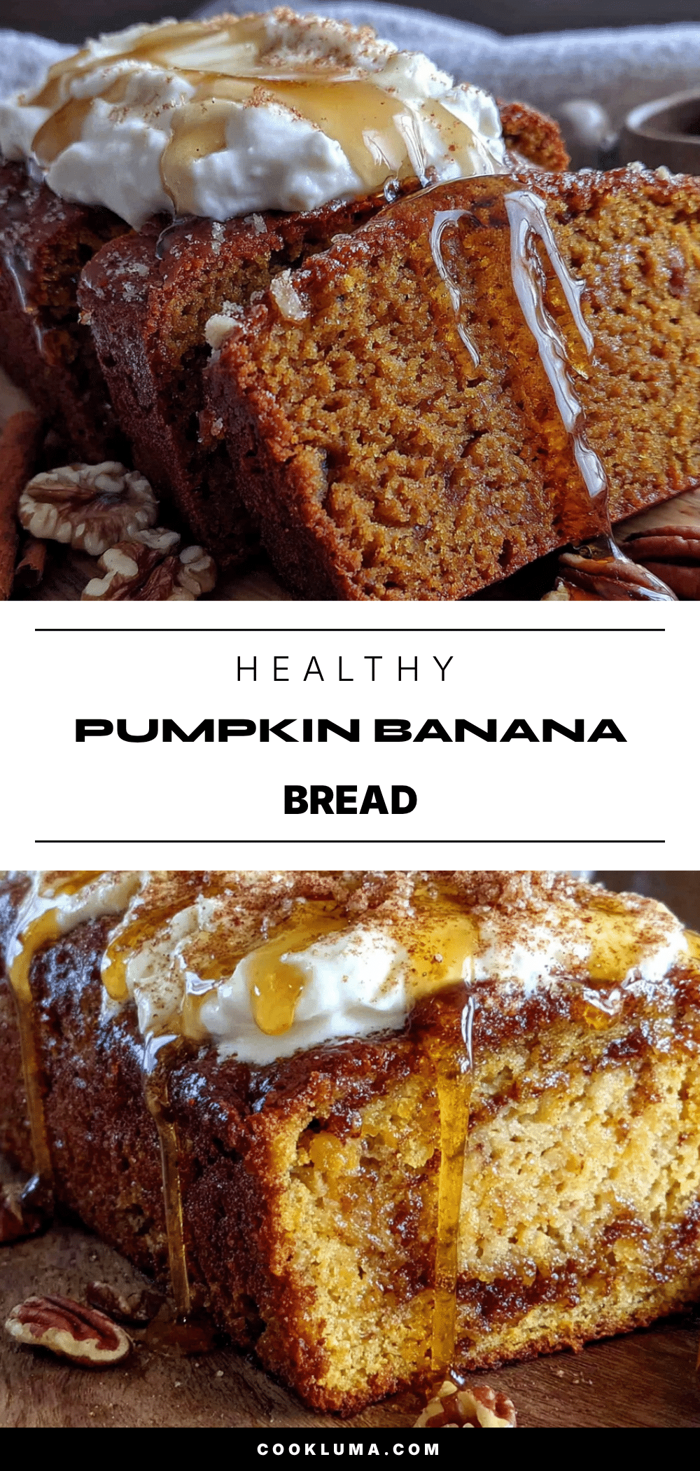 healthy pumpkin banana bread with greek yogurt recipe