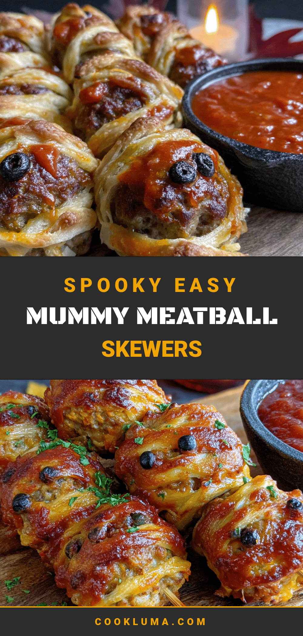 mummy meatball skewers recipe