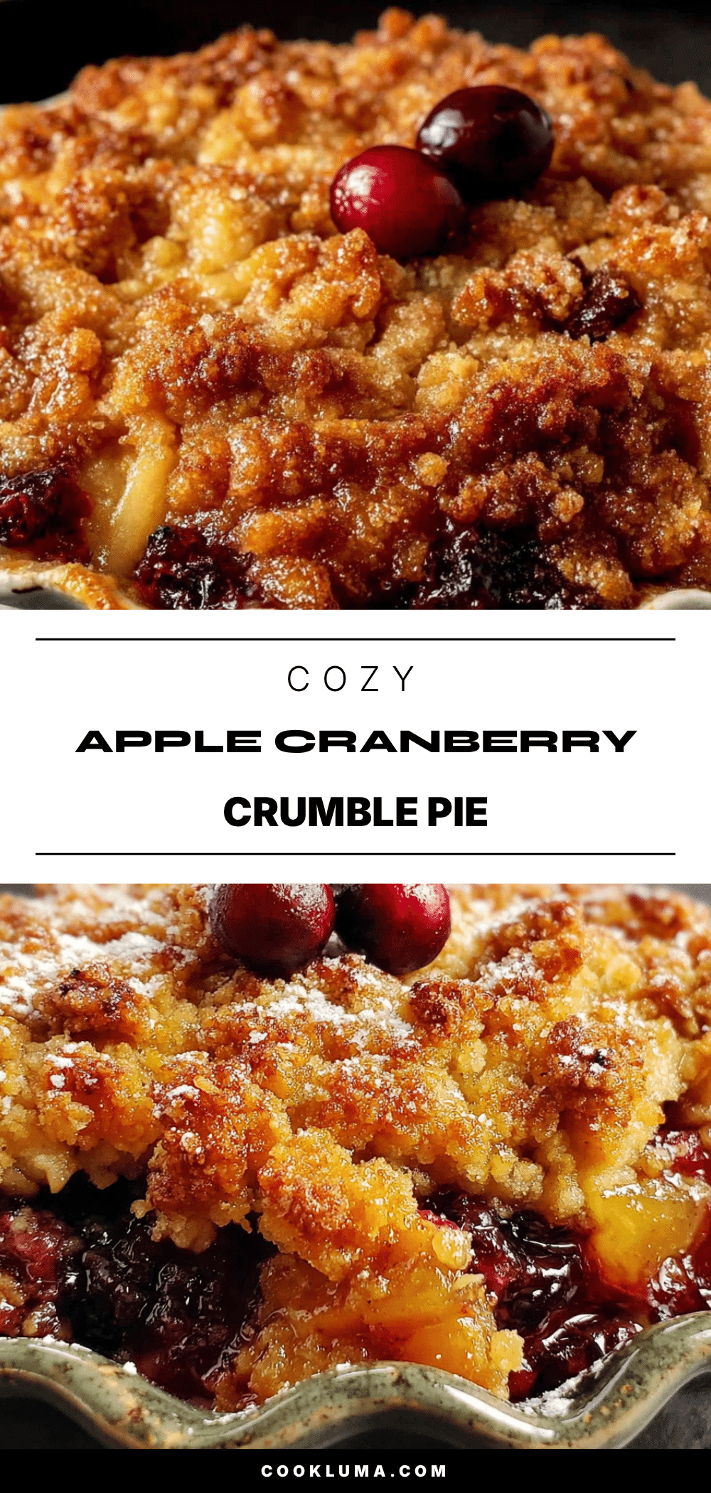 apple cranberry crumble pie recipe
