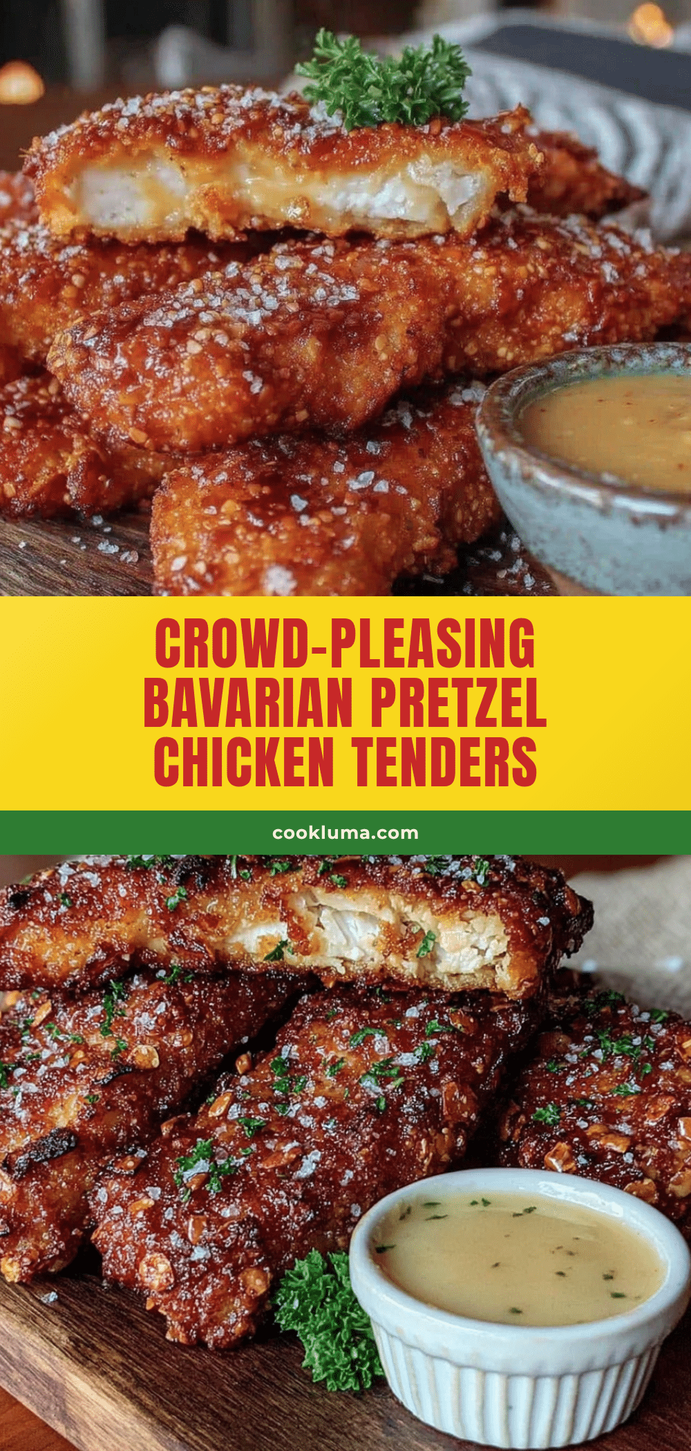 Bavarian pretzel chicken tenders recipe