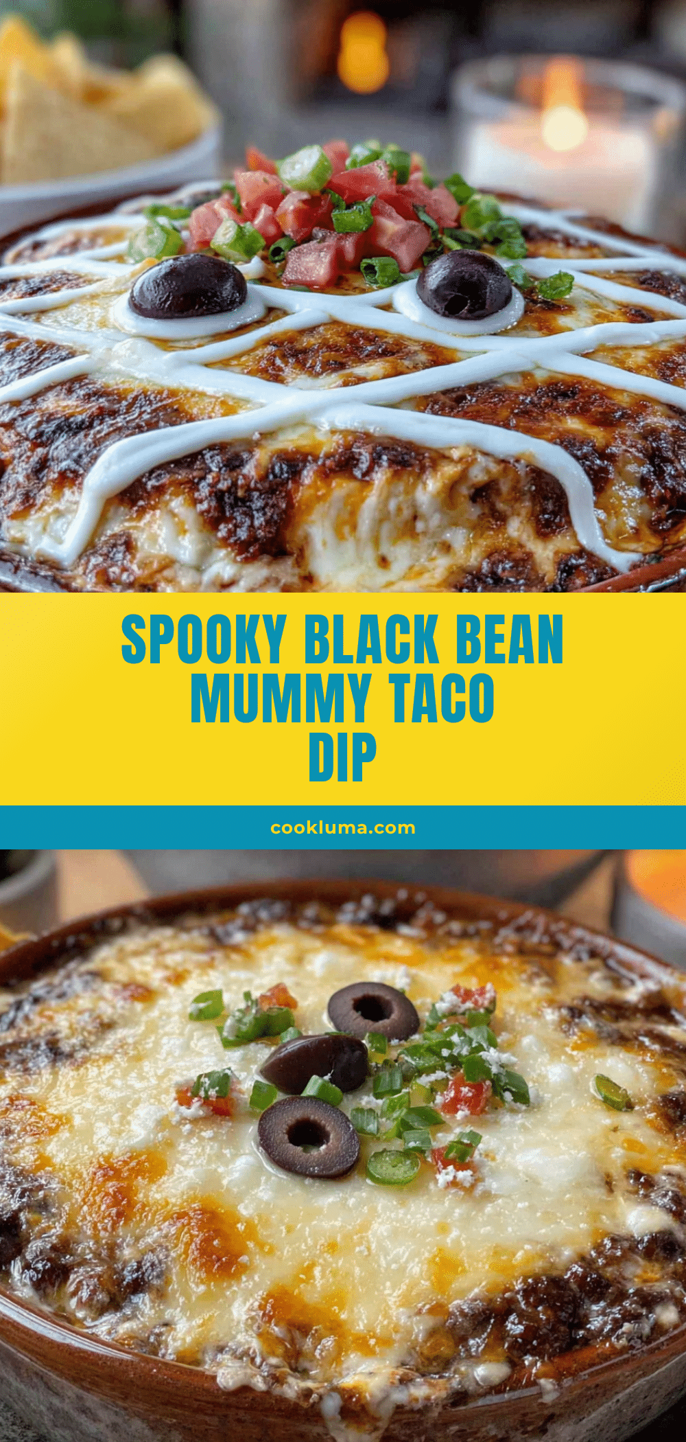 black bean mummy taco dip recipe