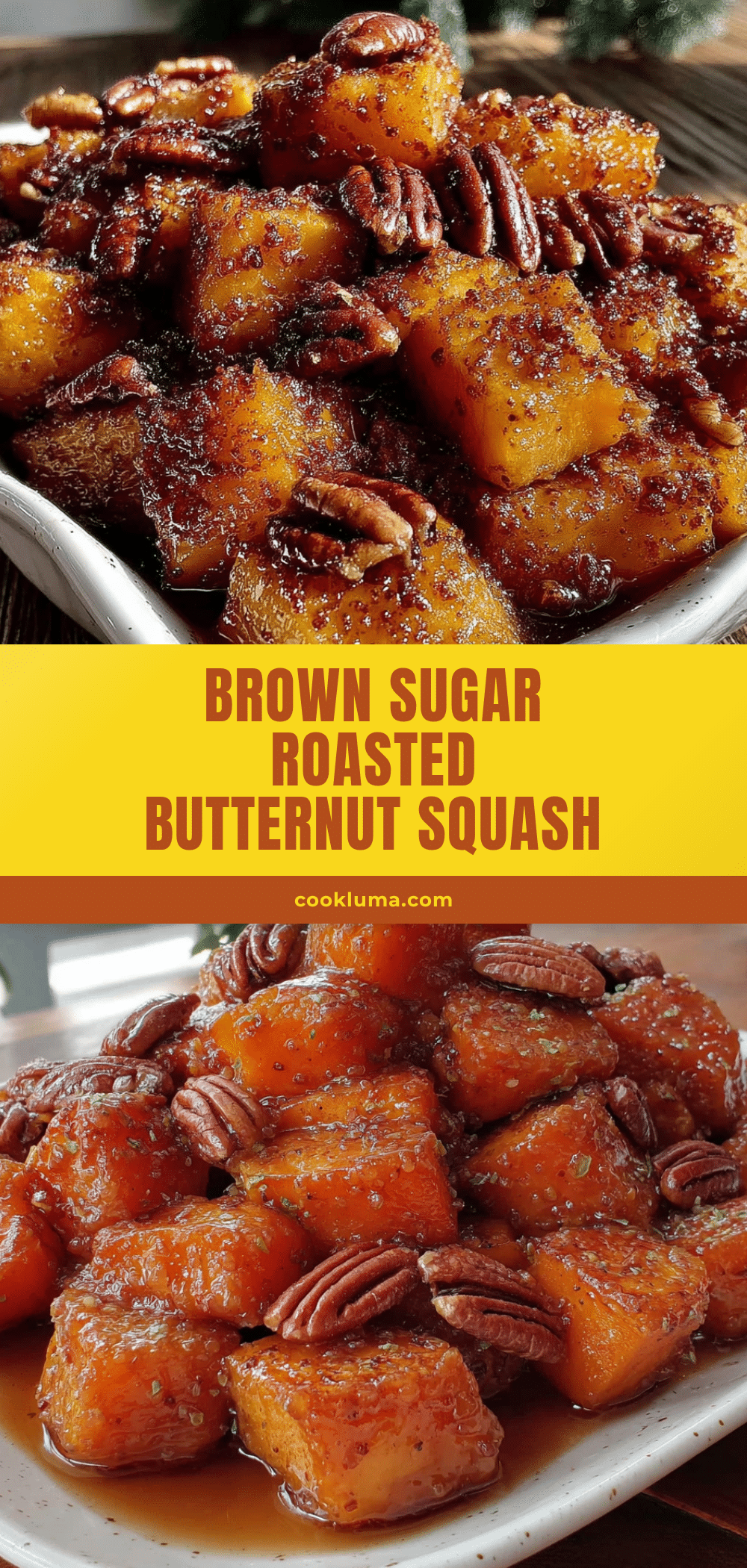 brown sugar roasted butternut squash with pecans recipe