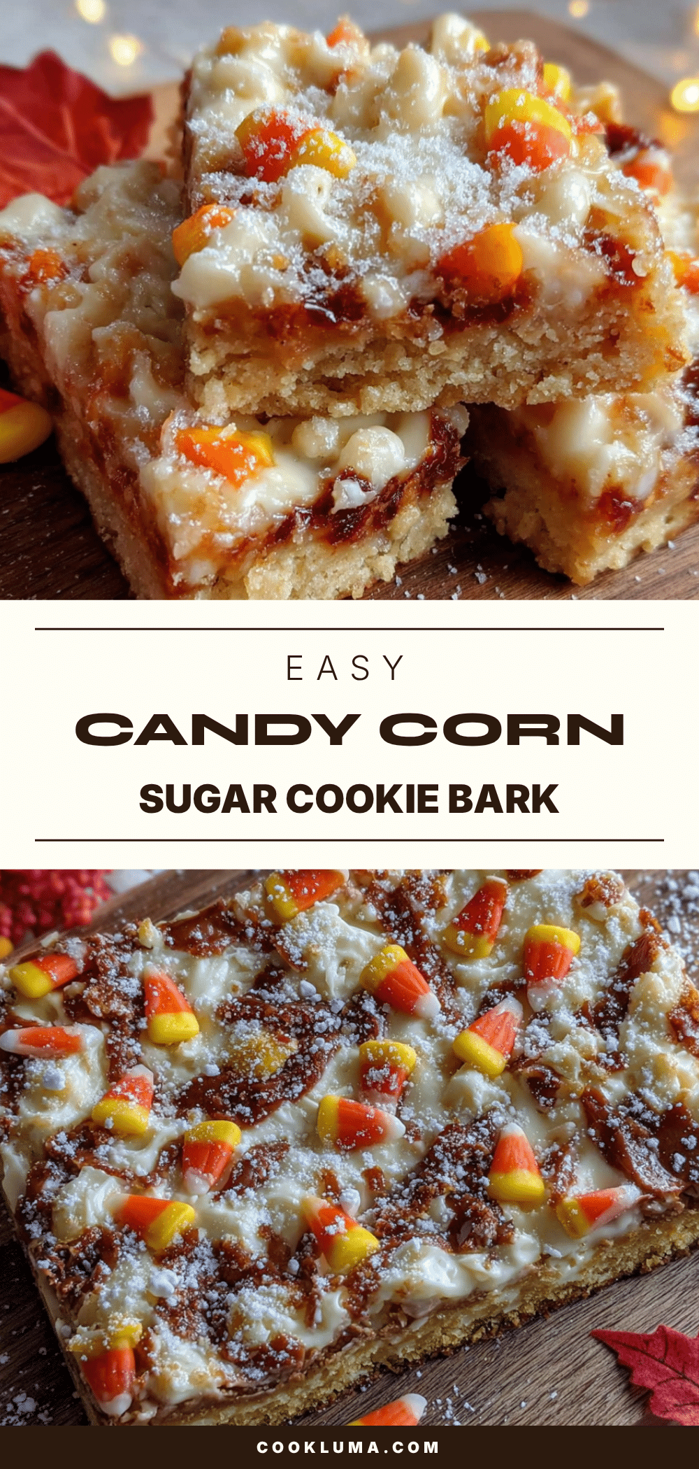 candy corn layered sugar cookie bark recipe