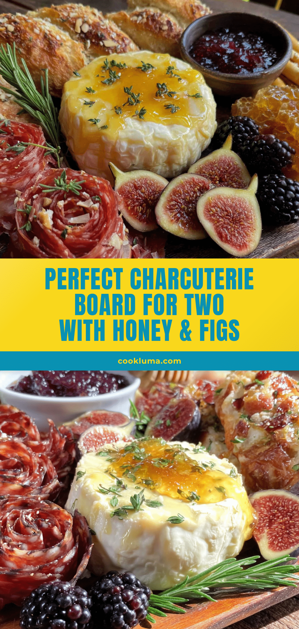 charcuterie board for two with honey and figs recipe