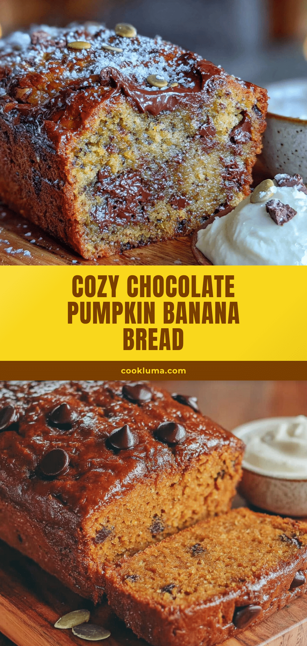 chocolate chip pumpkin banana bread recipe