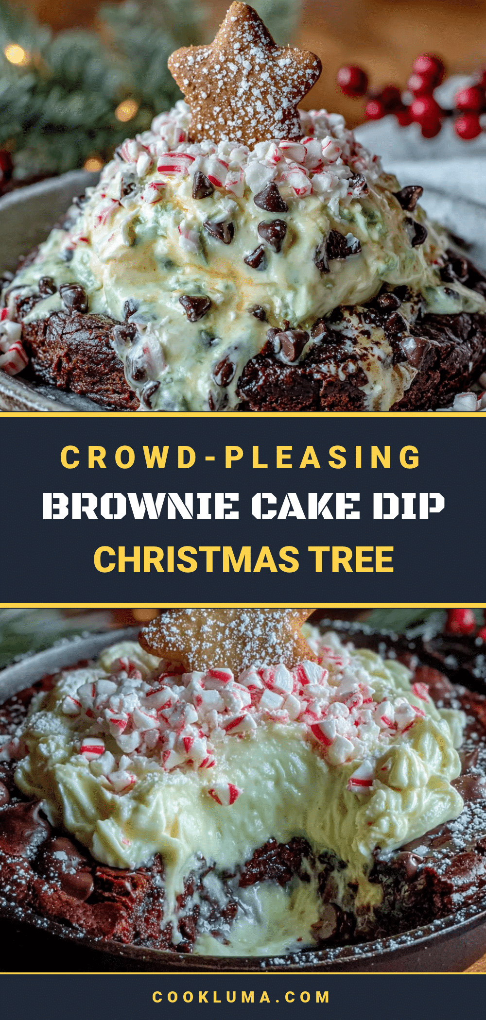 christmas tree brownie cake dip recipe