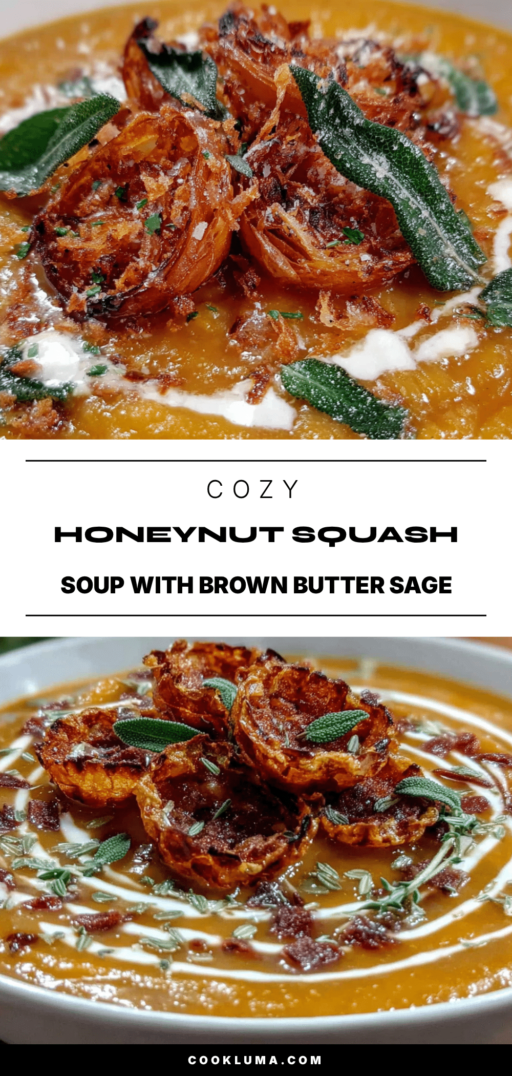Cozy Honeynut Squash Soup with Brown Butter Sage recipe