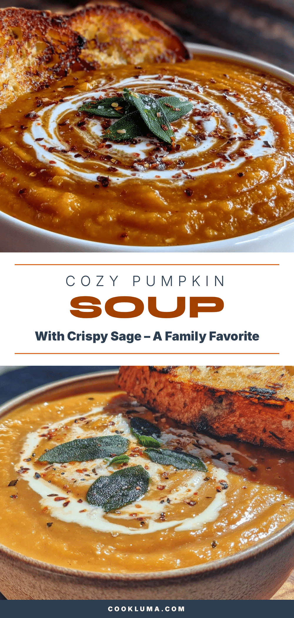 cozy pumpkin soup with crispy sage recipe
