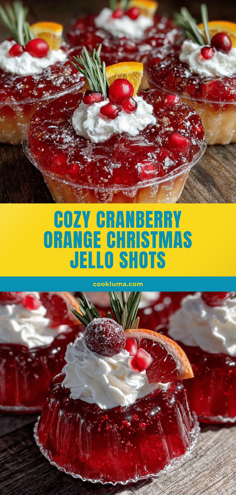 Cranberry Orange Christmas Jello Shots recipe