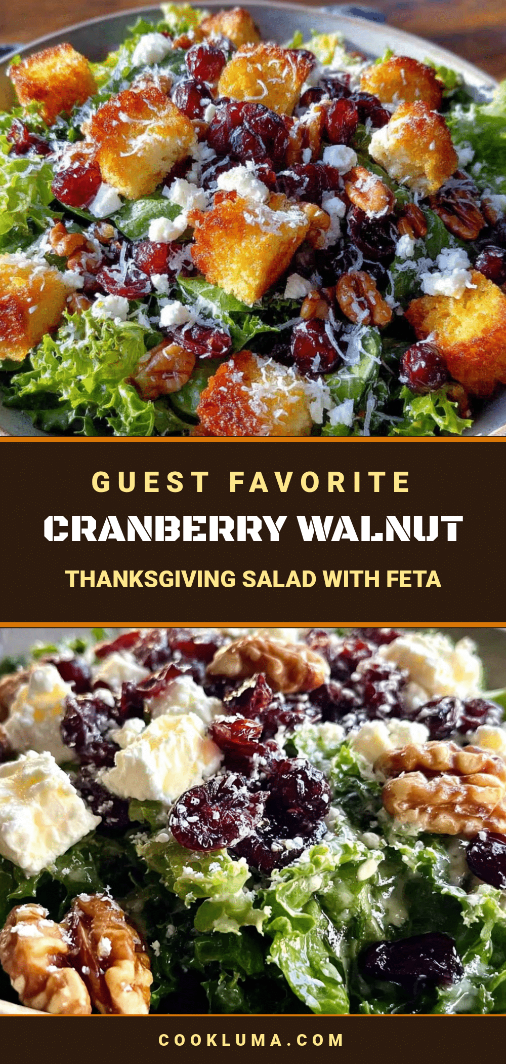 cranberry walnut thanksgiving salad with feta recipe