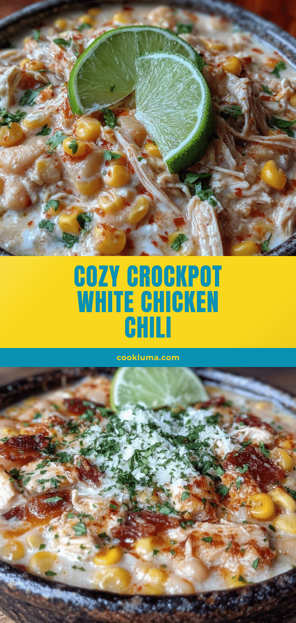 creamy crockpot white chicken chili recipe